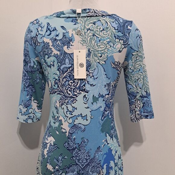 Jean-Pierre Klifa Paisley Fairy Square Neck Denim Multi- Color NWT - Picture 13 of 13